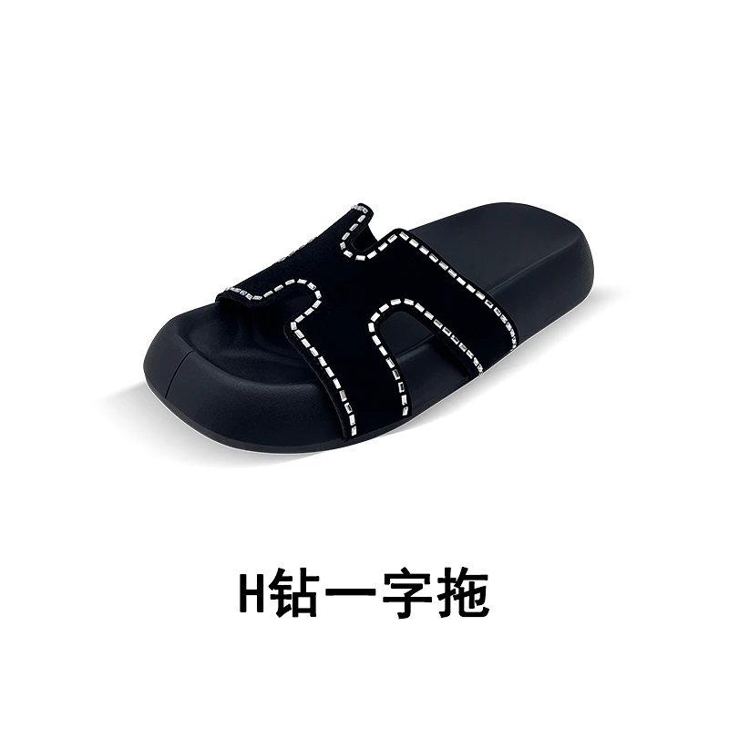 【陈老板】爱尼钻系列夏季经典休闲潮流时尚半拖舒适一字拖女鞋-c-1