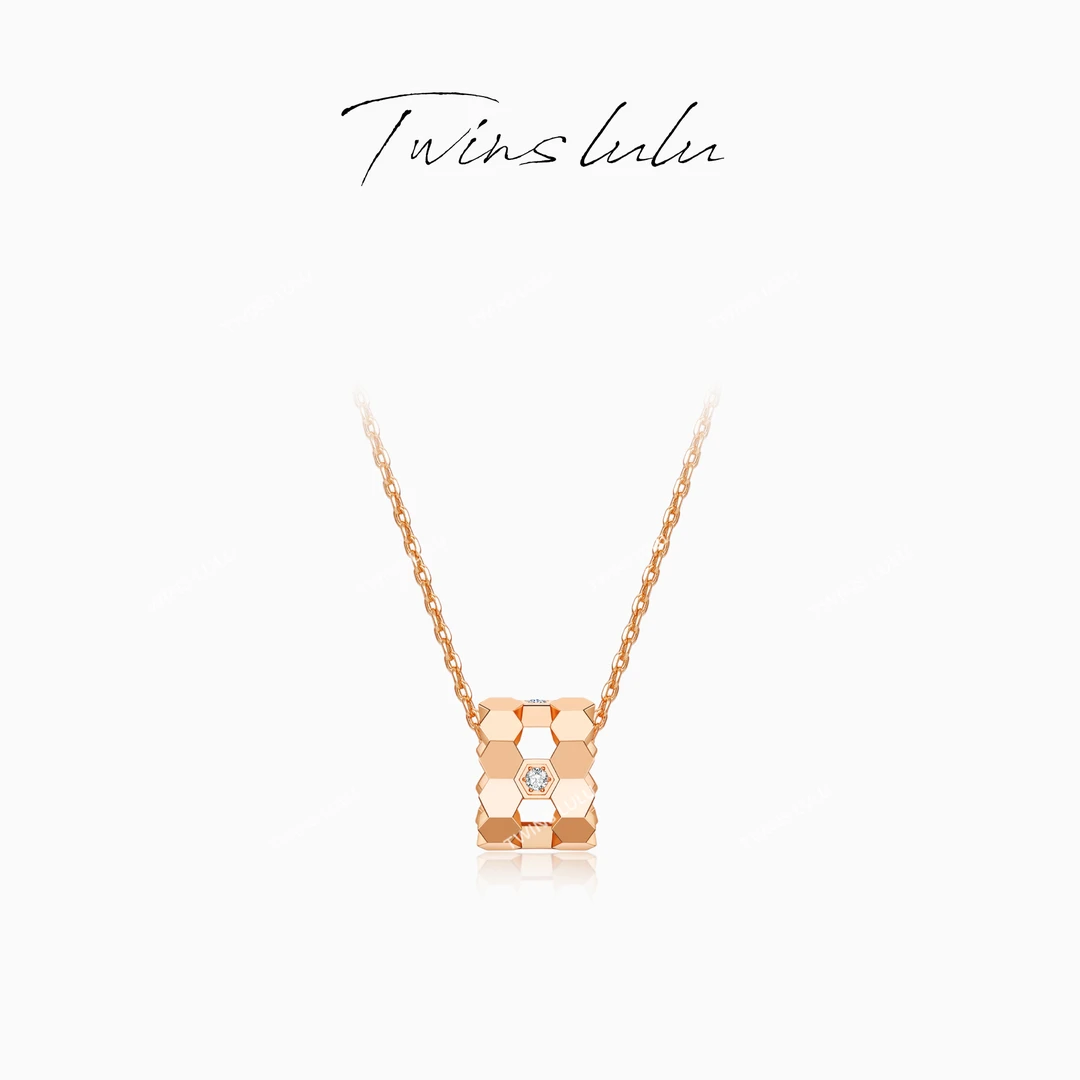 TWINS LULU 镀K金 秋上新2025新款轻奢首饰蜂巢项链女款TSJ9996
