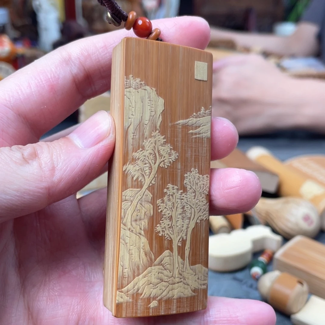 木方颜竹木艺术把件
