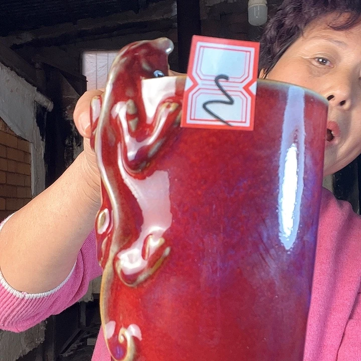 瓷片钧瓷手工艺品杯子