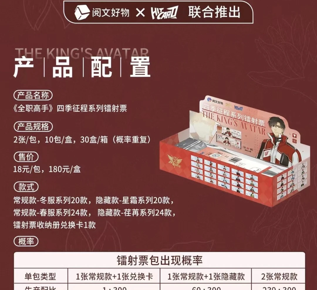 （车车）Hitcard全职高手《四季征程》系列镭射票盲袋