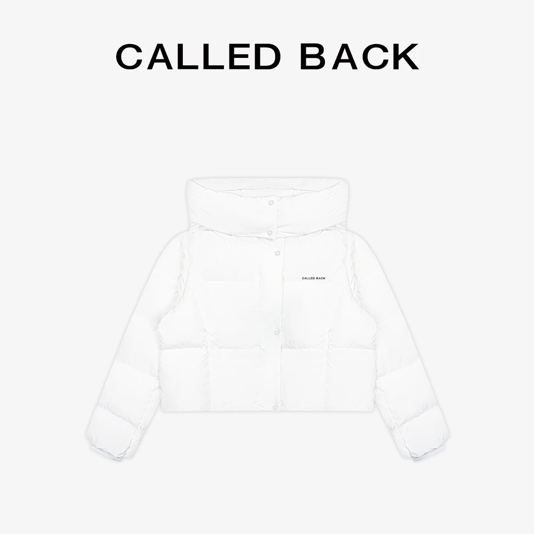 CALLED BACK秋冬新品百搭休闲时尚白色保暖连帽鹅绒羽绒服