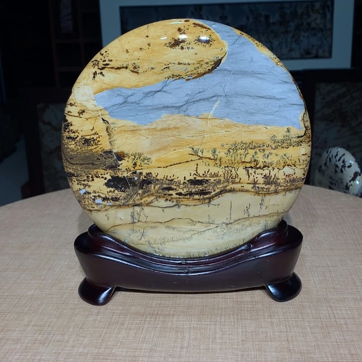 广西国画石摆件，观赏收藏