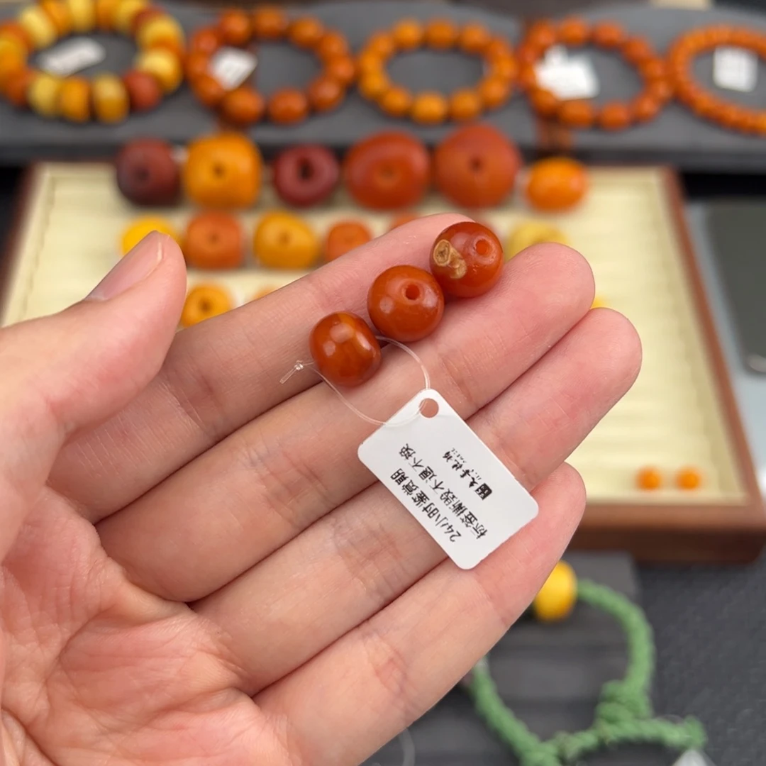 雾***梦琥珀未镶嵌裸石定制