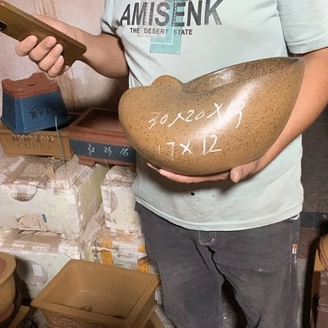紫砂花盆手工制作