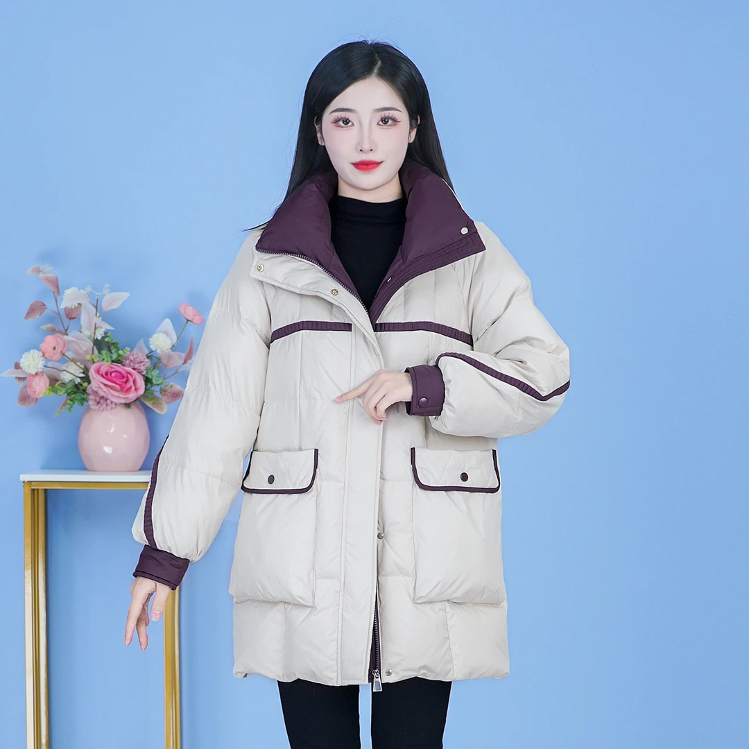 【SJYF5311】2024年秋冬新款时尚洋气宽松保暖加厚休闲显瘦羽绒服