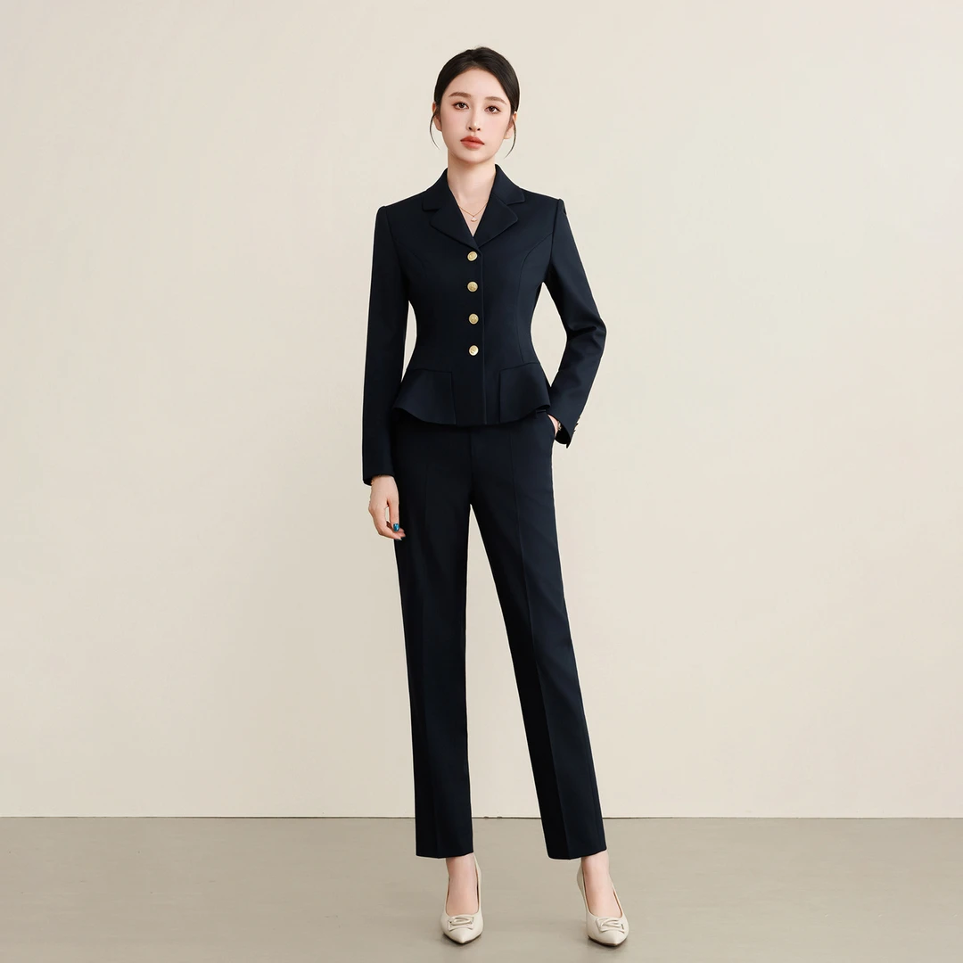 钟老板优雅显瘦收腰西装套装女2025秋季新款职场通勤正装西服外套