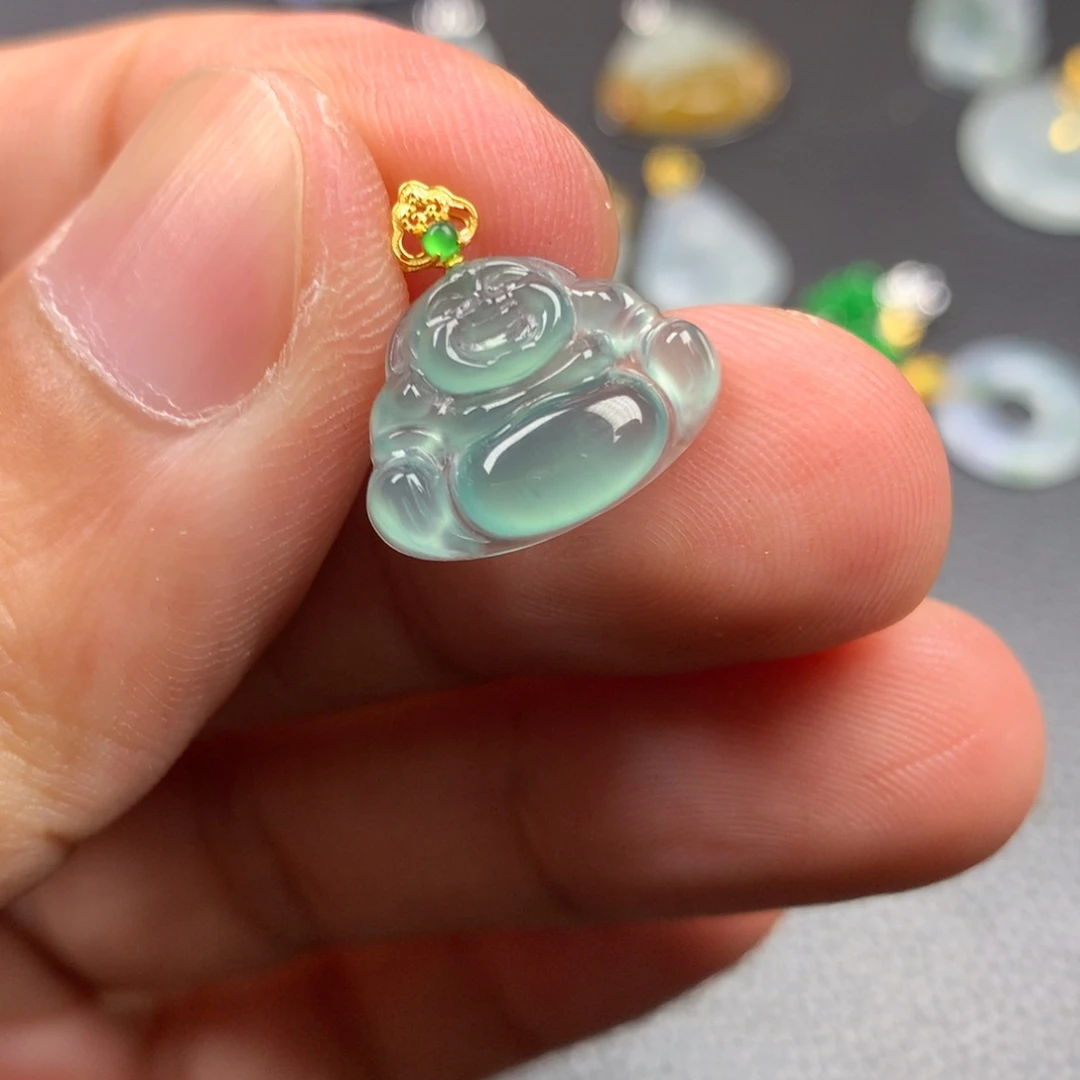 【闪购商品】翡翠18K金镶嵌颈饰翡翠