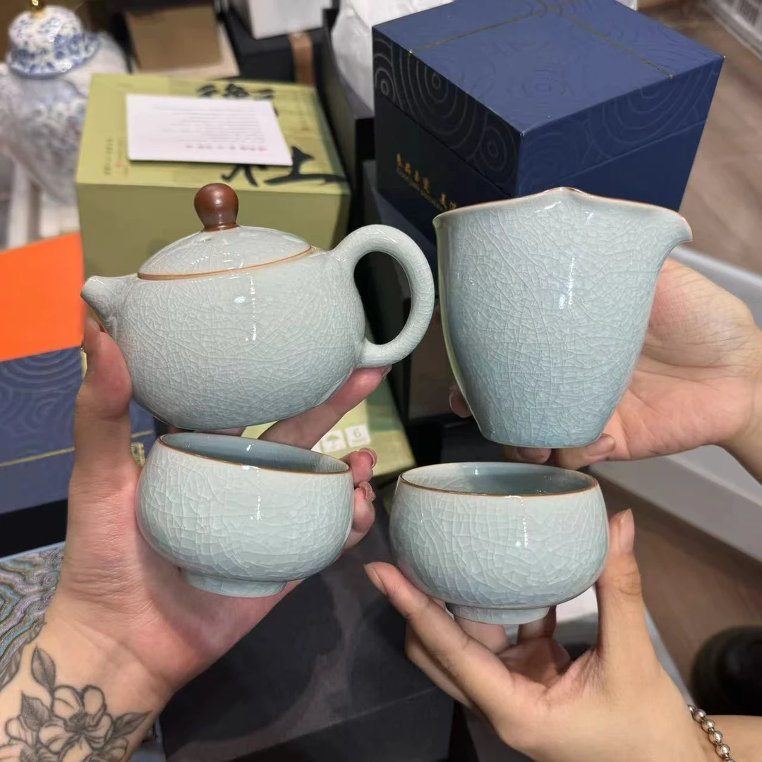 （胡子茶器）衡山社冰花茶壶套组 2482x2+2483+2485