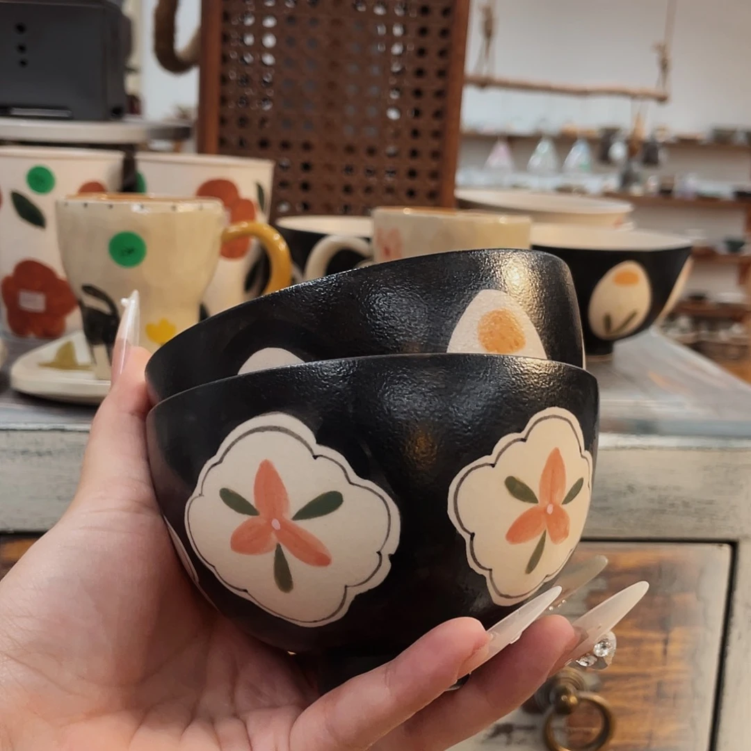瓷片蔓心工作室碗2个