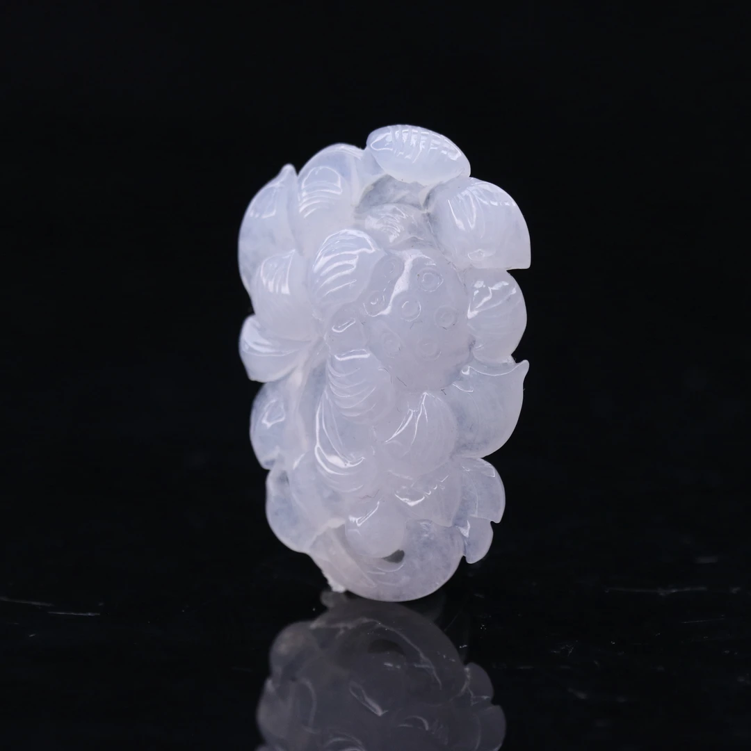 FC5天然缅甸翡翠A货莲花/301299/保利厦门拍卖