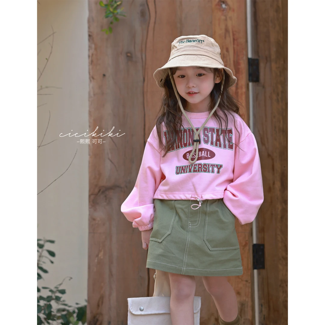 现货【多巴胺】女童时尚百搭2024春款新款儿童卫衣熙熙可可WY2401