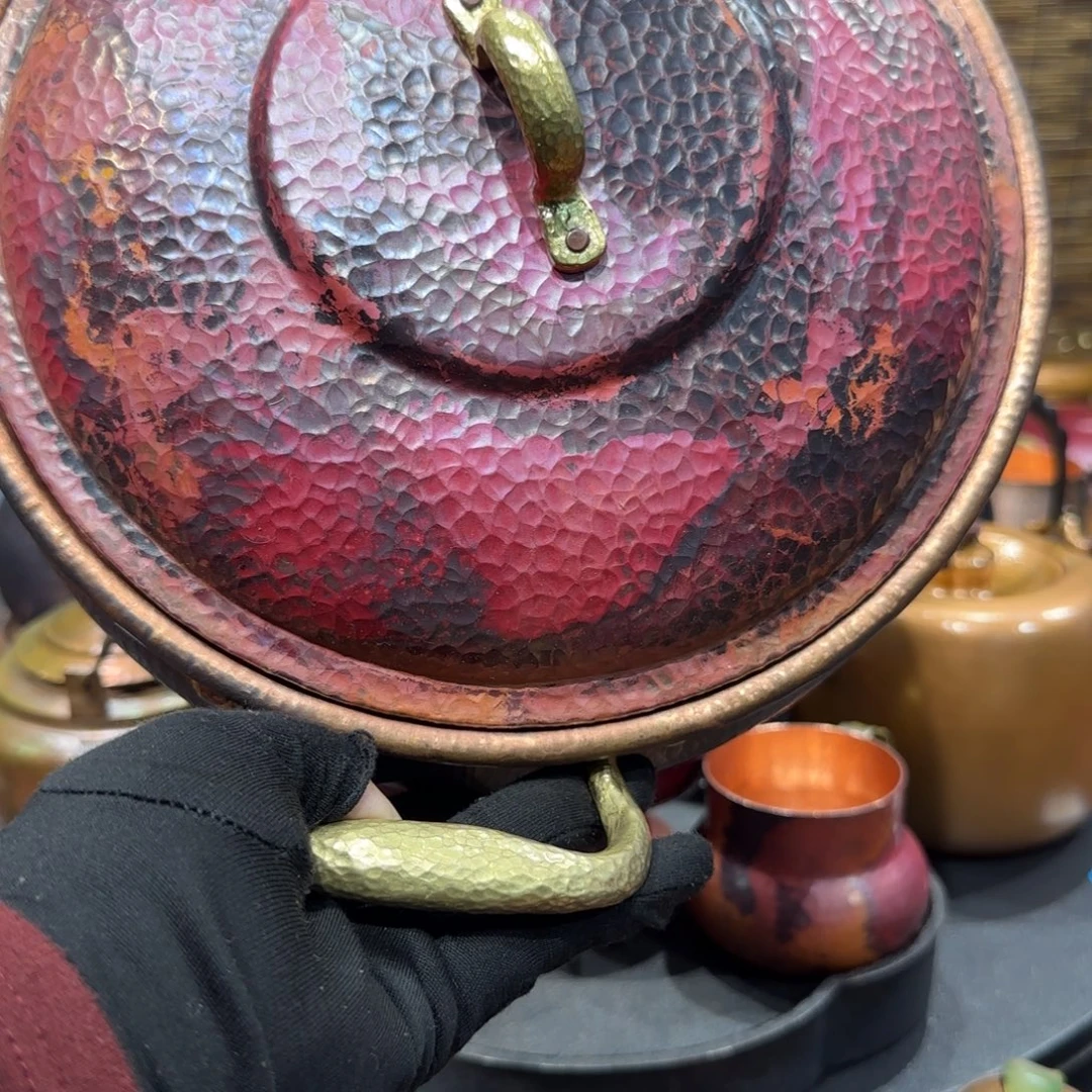 赢***顶鹿骨手串/手链紫铜手工制作铜锅约24厘米口径