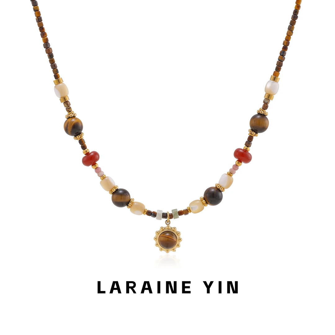 钛钢项链 小众高级感手工串珠项链轻奢百搭叠戴锁骨链