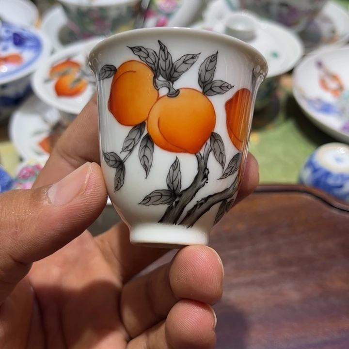 纯手绘精品盖碗杯