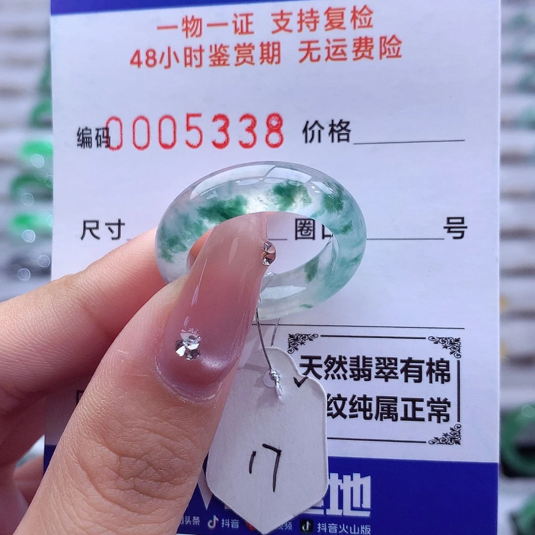翡翠未镶嵌戒指天然