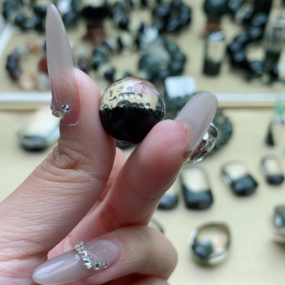 水晶颈饰未镶嵌熙*绿幽灵聚宝盆吊坠打孔不退换