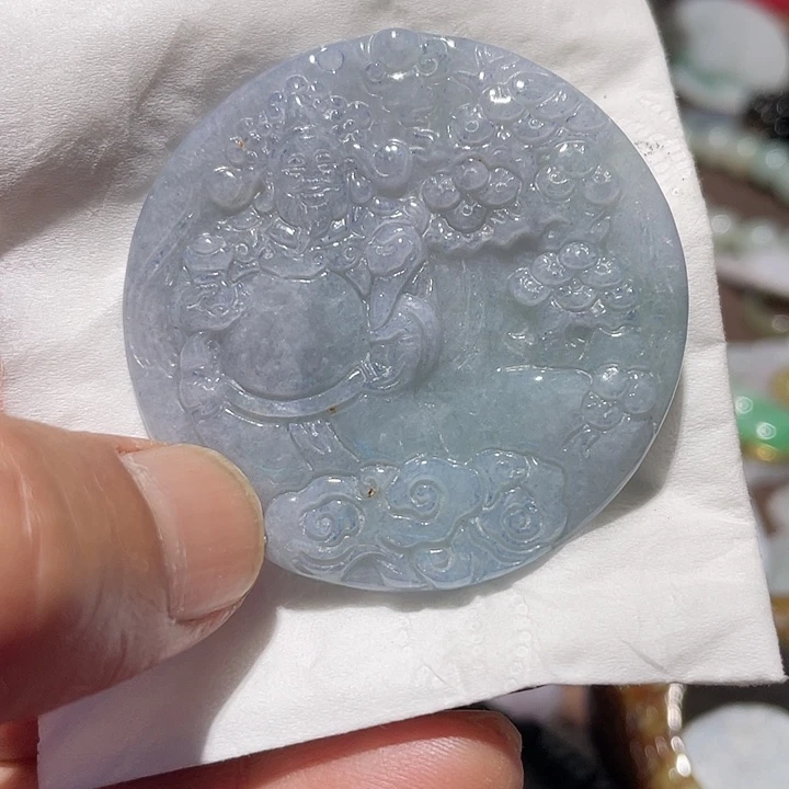 翡翠未镶嵌吊坠(不含链)财神