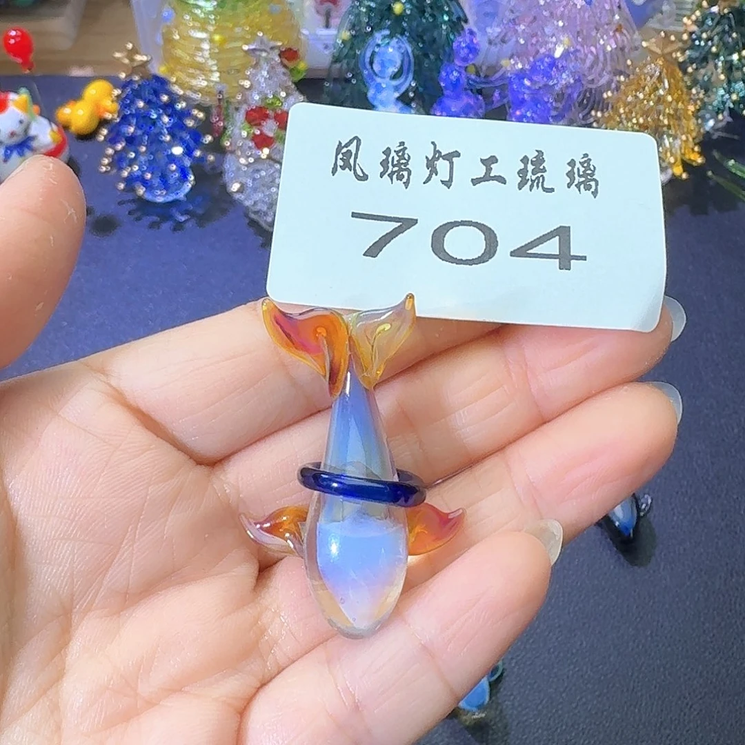颈饰玻璃704鲸鱼吊坠