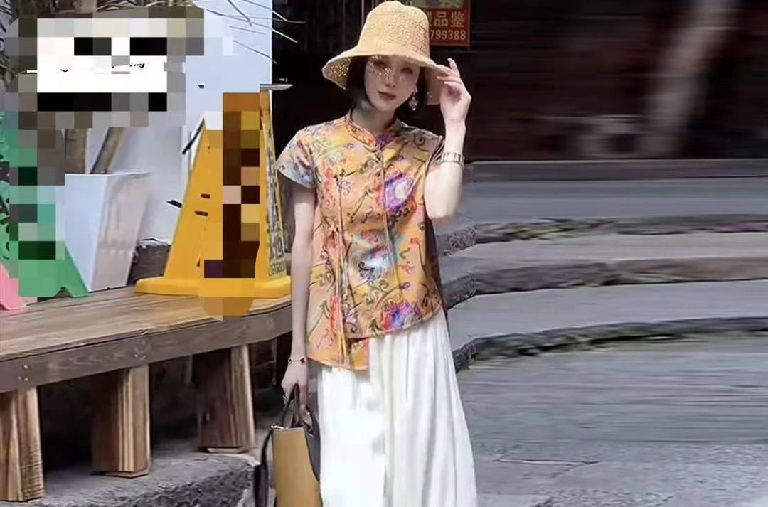 麻料81款 夏季时尚小衫轻熟风new vintage莫奈花园风