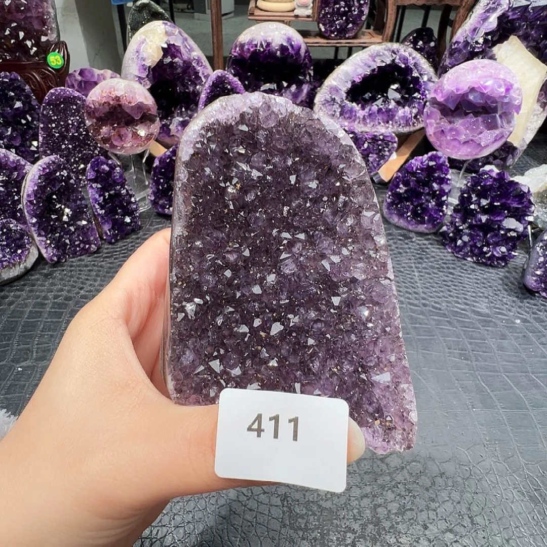 未镶嵌紫晶珠宝半成品