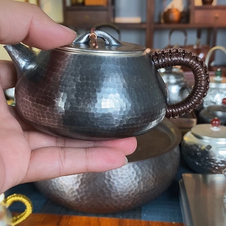 手工制作紫铜壶工艺