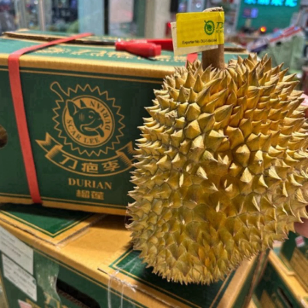 7号刀疤李泰国树熟金枕3斤核小新鲜榴莲金枕龙啦雷泰国