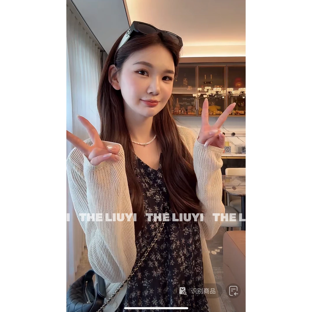 【LIUYI】夏季百搭镂空针织开衫56297