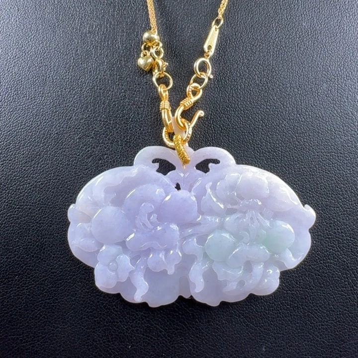 翡翠银S925镶嵌颈饰吊坠