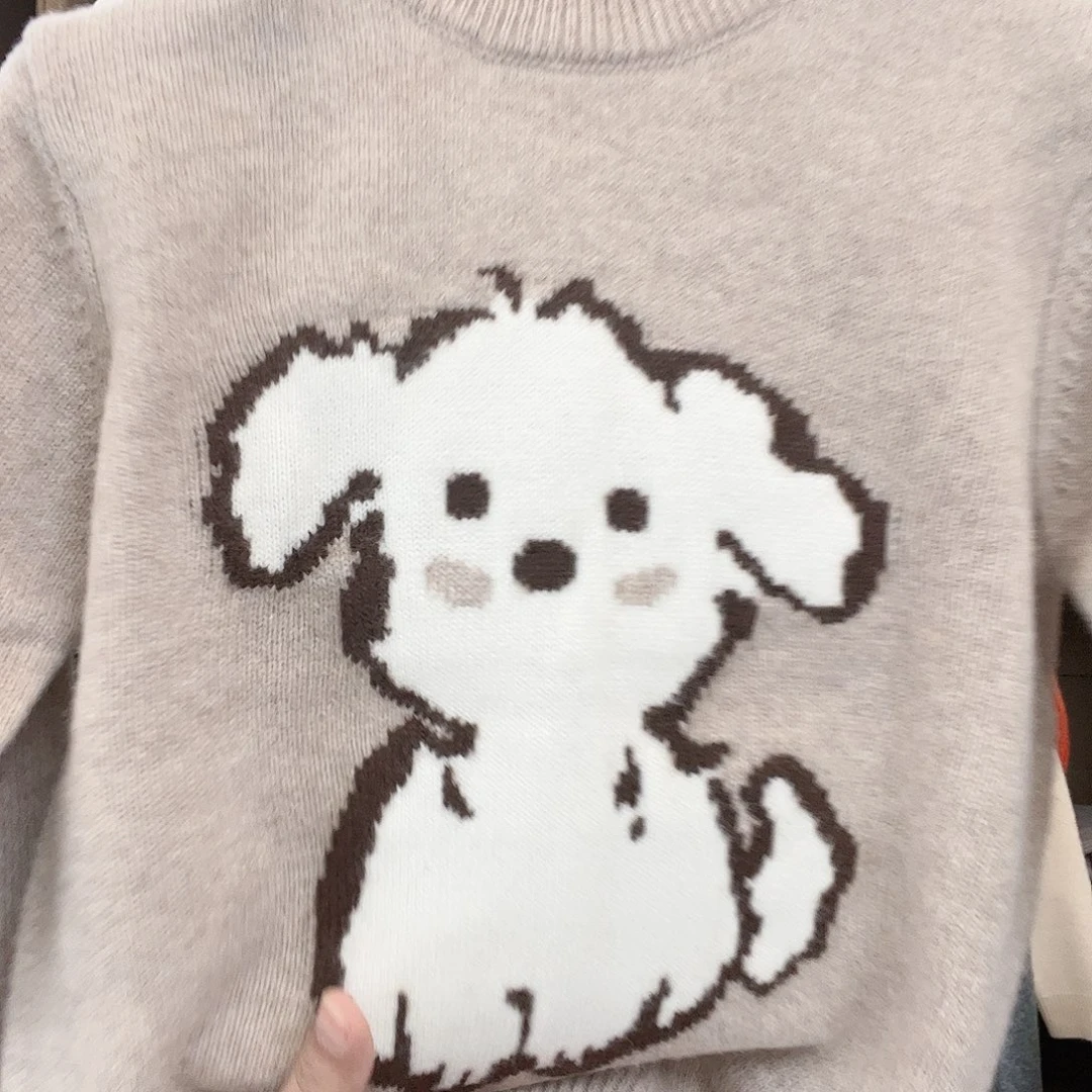 儿童驼色小狗160新款