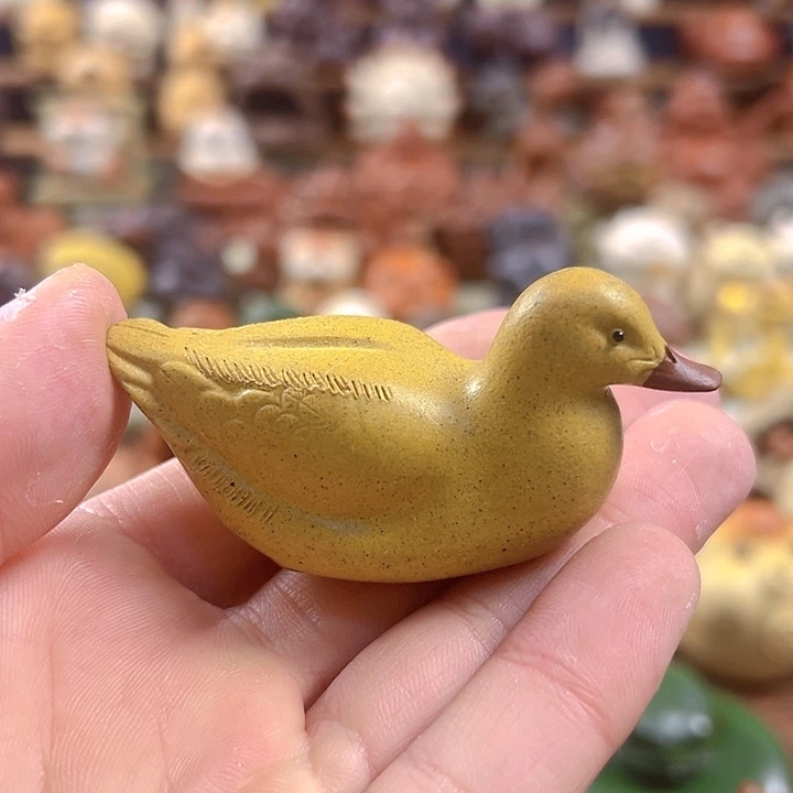 紫砂茶宠紫砂茶宠黄段小鸭子