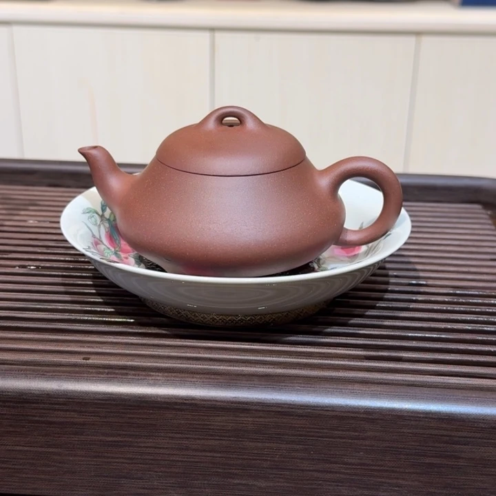夏***霜茶壶紫砂汉棠石瓢羊角山老紫泥紫砂壶