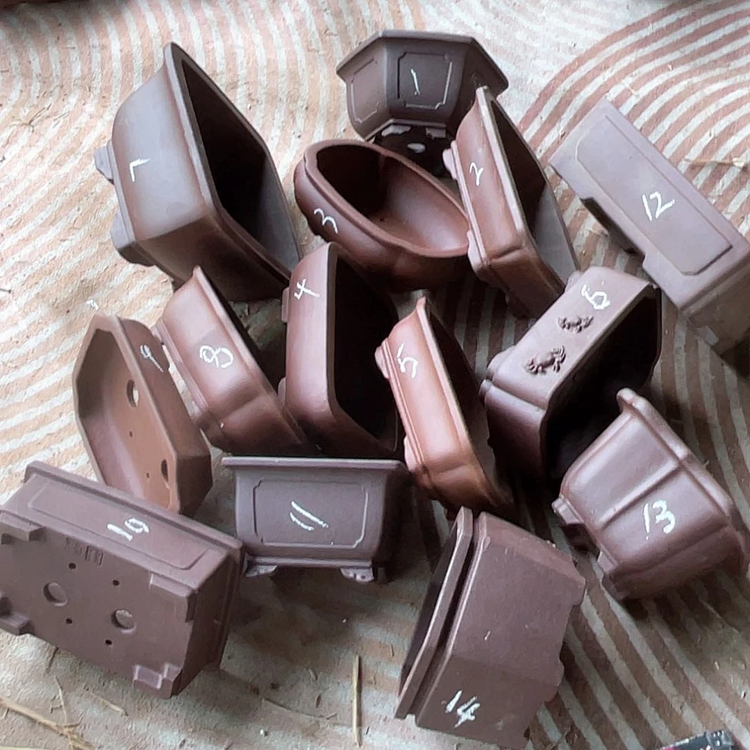 紫砂一组十四只精品小盆