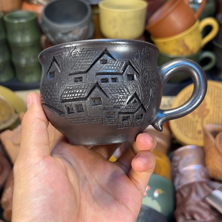 茶杯紫砂宜兴紫砂杯子