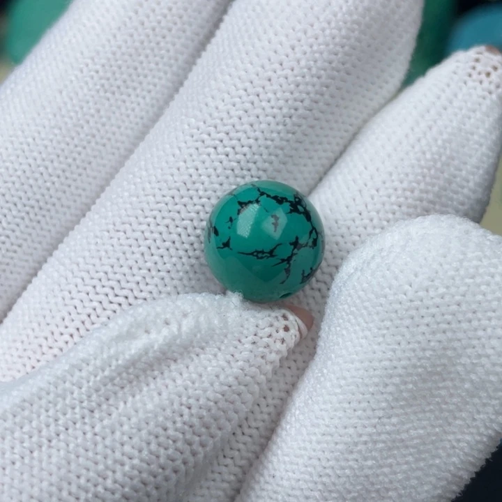 高瓷绿12mm铁线圆珠