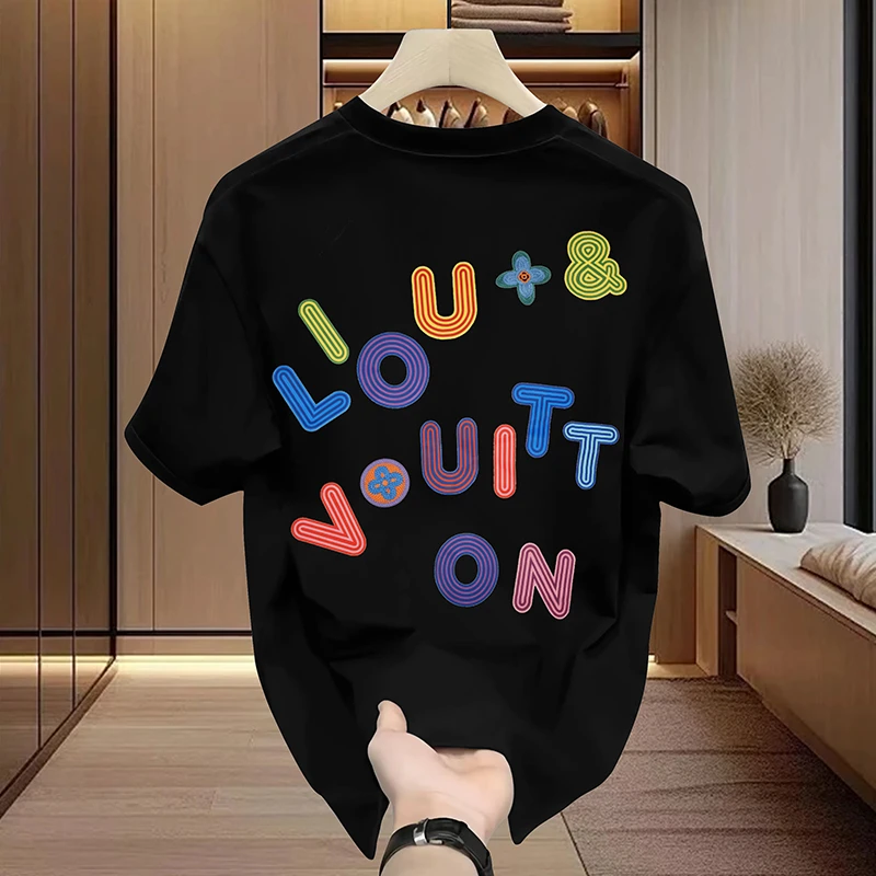 【动感字母4T恤】夏季新品轻奢时尚短袖男女同款--T2069