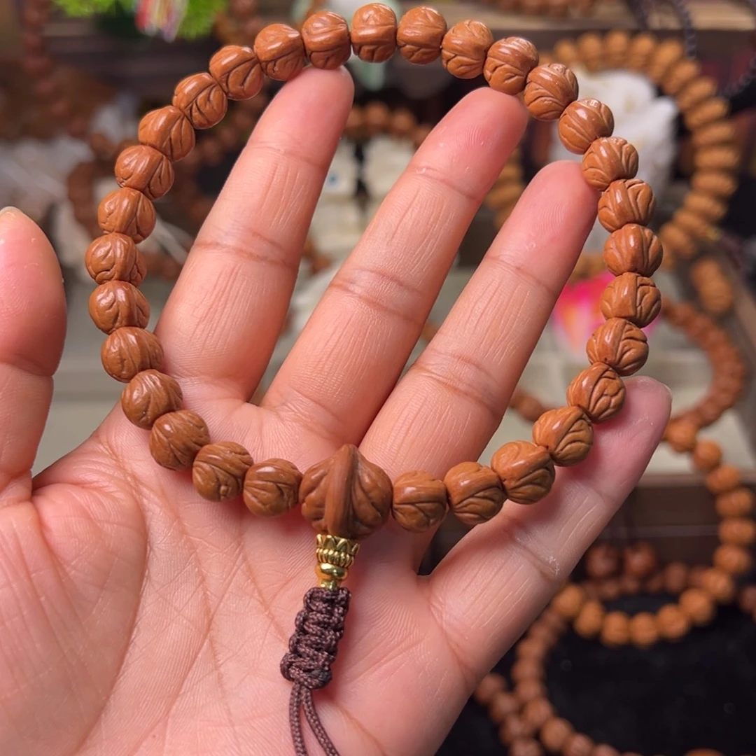 晨***曦桃核手串玉龙脊手持10