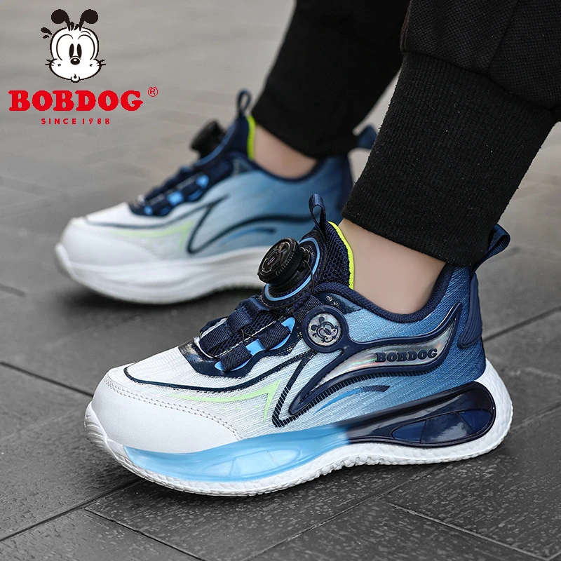 巴布豆童鞋春秋新款小孩鞋子透气网面儿童户外鞋中大童男童跑步鞋