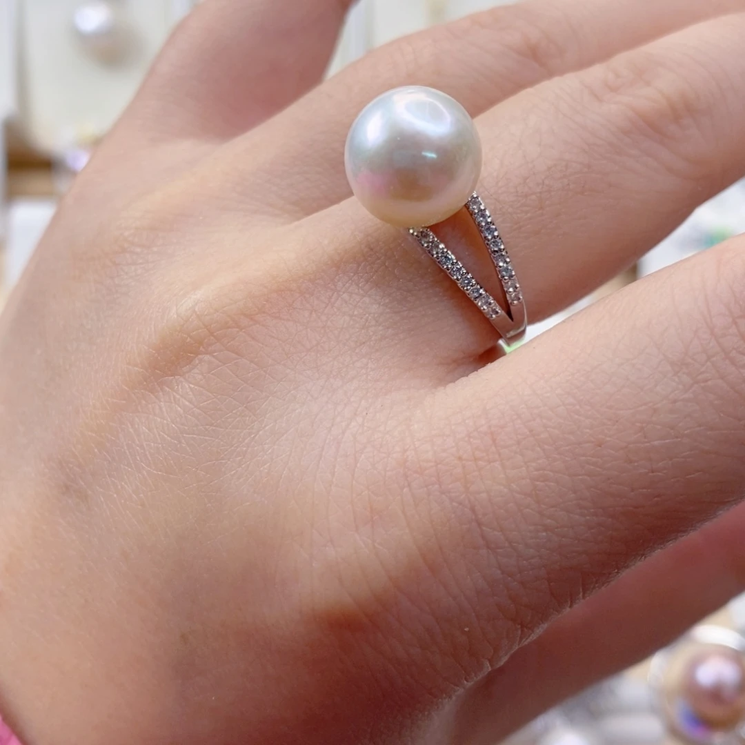 淡水珍珠戒指合金