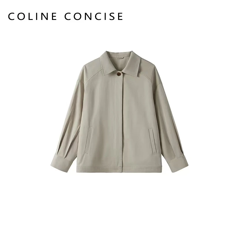 COLINE CONCISE 高级感浅灰色外套