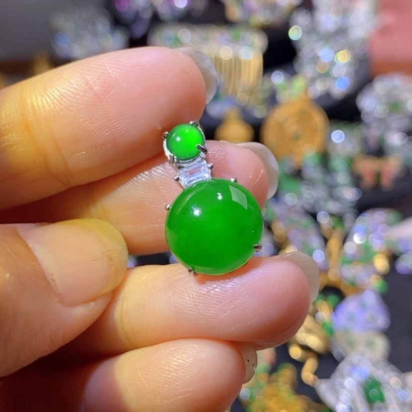 【闪购商品】银S925镶嵌挂件翡翠