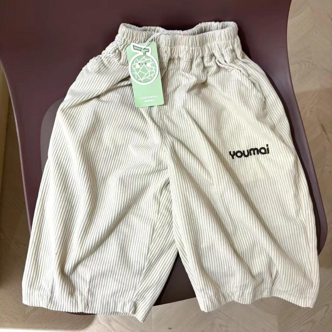 Q816-儿童秋款简约百搭灯芯绒休闲长裤