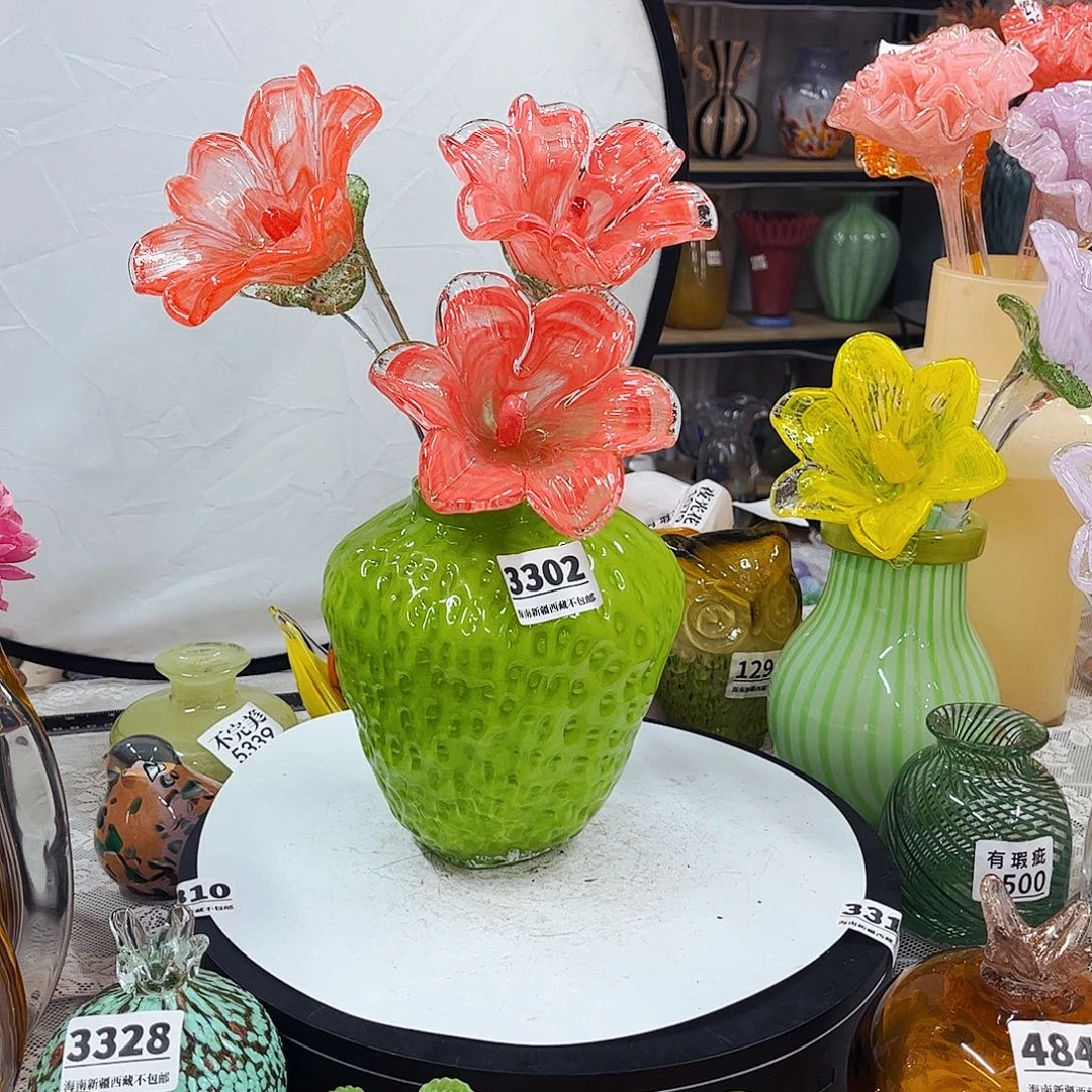 3花1瓶一套 家悦琉璃工艺品