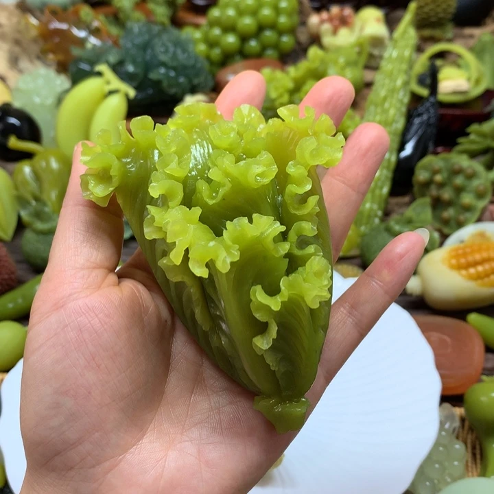 蛇纹石玉未镶嵌手把倾***光