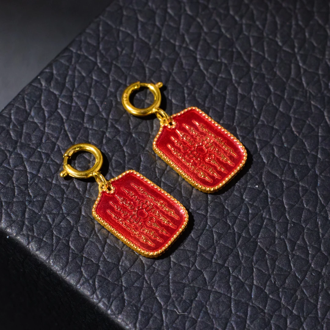 【生日专享】（素金）凤九*倍倍加吊坠18K金镶嵌（多样性发一）XB-J6121