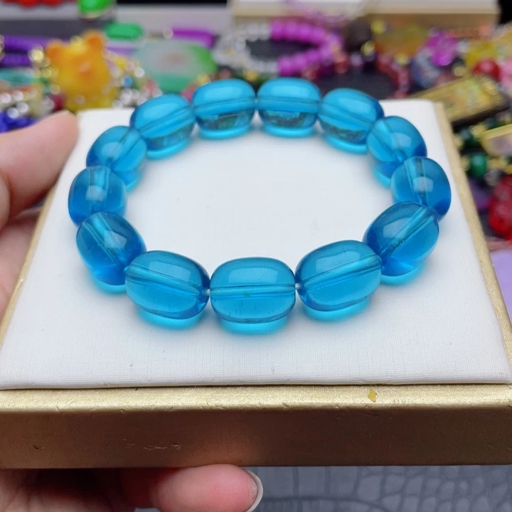 树脂制品70号蓝色手串
