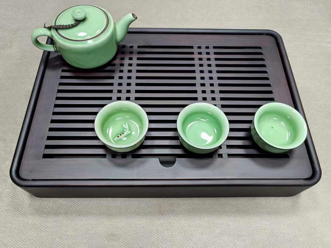 40*28*6高山楠竹  2025新款茶盘   家用简易干泡小型蓄水式小茶盘