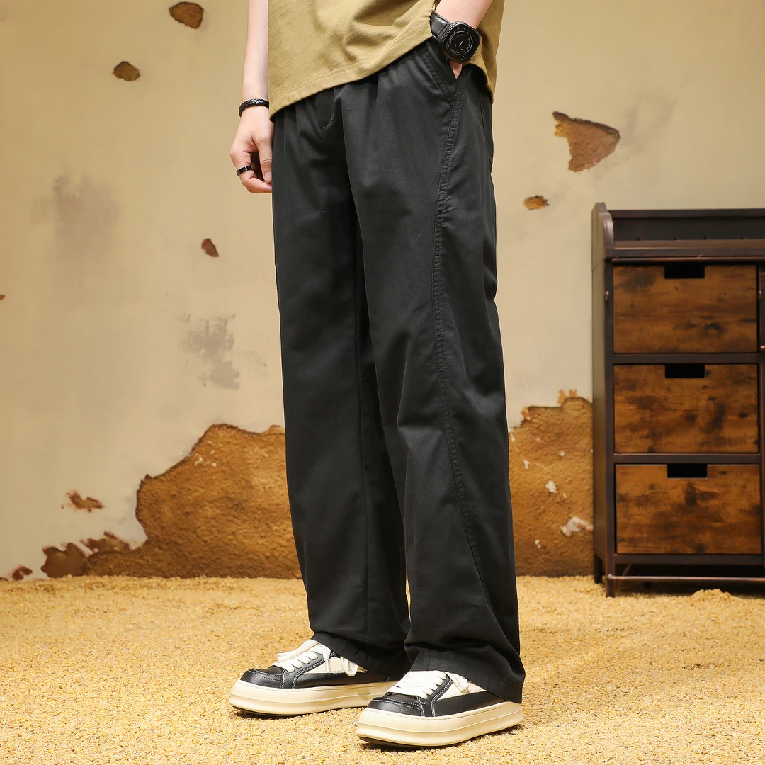 莱赛尔天丝休闲裤男士夏季新款宽松百搭冰丝长裤垂感直筒裤子男潮