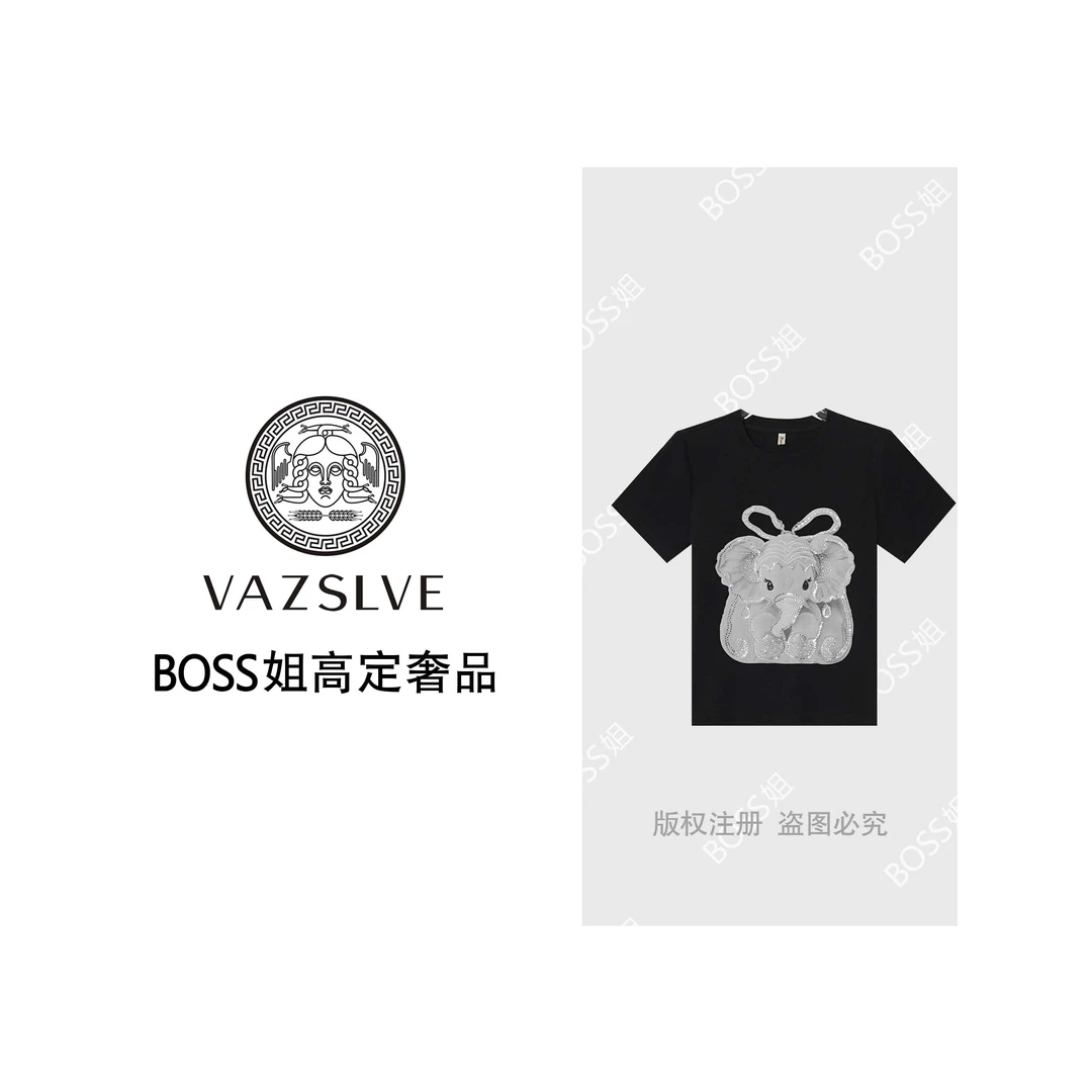 VAZSLVE/原创设计A79020新款洋气百搭休闲短袖