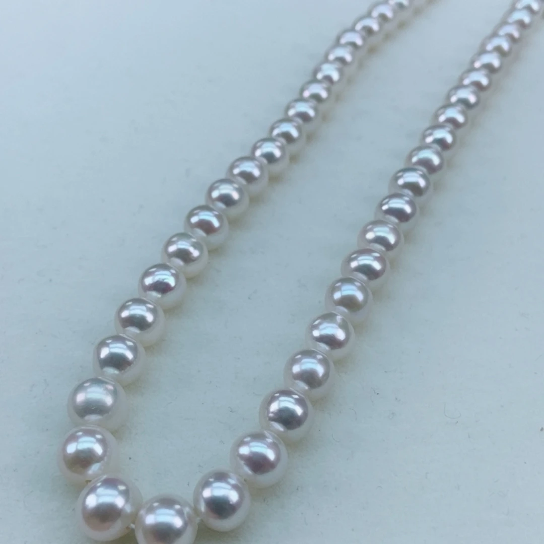 ****斯银S925镶嵌淡水珍珠7/8爆亮极强光炫彩媲美海水